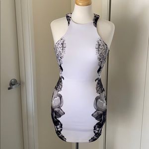 Bebe cocktail dress black and white XS/PT